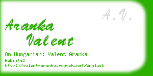 aranka valent business card